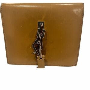 Gucci Jackie Leather Wallet Vintage | Tan Caramel | Rare Hardware